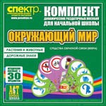 Комплект динамических раздаточных пособий - Окружающий мир (веера). Животные и растения, дорожные знаки. - «globural.ru» - Краснокаменск