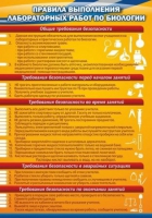 Стенд "Правила выполнения лабораторных работ по биологии" (вариант 2) - «globural.ru» - Краснокаменск