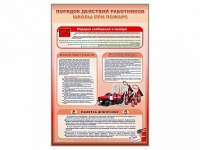 Стенд "Порядок действий работников школы при пожаре" - «globural.ru» - Краснокаменск