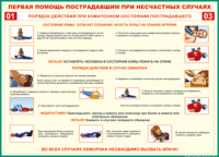 Таблица Порядок действий при коматозном состоянии пострадавшего 1000*1400 винил - «globural.ru» - Краснокаменск