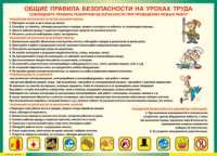 Таблица Общие правила безопасности на уроках труда 1000*1400 винил	  - «globural.ru» - Краснокаменск