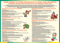 Правила безопасности на уроках труда для девочек 1000*1400 винил	 - «globural.ru» - Краснокаменск
