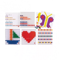 Мозаика Peg Board. Набор с прозрачными досками и картинками - «globural.ru» - Краснокаменск
