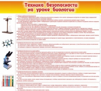 Стенд "Техника безопасности на уроках биологии" (вариант 2) - «globural.ru» - Краснокаменск