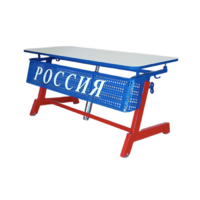 Стол ученический двухместный "Патриот-2п" на газовом лифте (р.гр. № 3-7 и наклоном столешницы ) - «globural.ru» - Краснокаменск