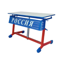Стол ученический двухместный "Патриот-2о" на газовом лифте (р.гр. № 3-7 и наклоном столешницы) - «globural.ru» - Краснокаменск