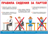 Таблица Правила сидения  за партой 1000*1400 винил - «globural.ru» - Краснокаменск