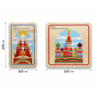 Набор стеновых панелей «Памятные места России - Кижи, Москва» - «globural.ru» - Краснокаменск