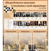 "Шахматы" тематический стенд - «globural.ru» - Краснокаменск