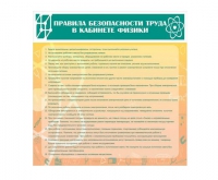 Стенд "Правила безопасности труда в кабинете физики" - «globural.ru» - Краснокаменск
