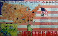 Учебная карта США на английском языке - «globural.ru» - Краснокаменск