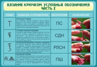 Стенд "Вязание крючком. Условные обозначения. Часть 2" - «globural.ru» - Краснокаменск