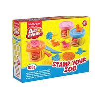 Пластилин на растительной основе Artberry/Stamp Your Zoo 3 бан./35 г со штампами - «globural.ru» - Краснокаменск