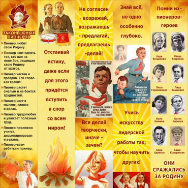 Тематический стенд "Пионеры" - «globural.ru» - Краснокаменск