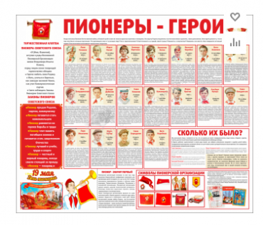 Тематический стенд "Пионеры-герои" - «globural.ru» - Краснокаменск